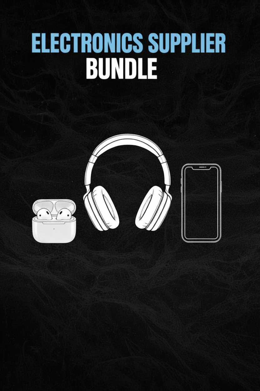 Electronics Supplier Bundle - earbuds, headphones and smartphone