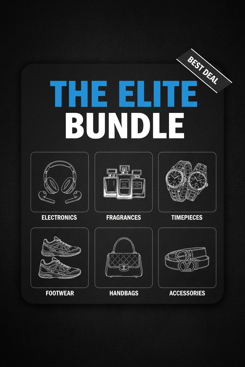 The Elite Bundle - 6 luxury supplier bundles including electronics, cologne, watches, shoes, bag and belt